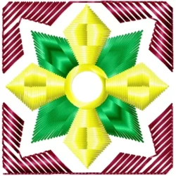Continous Square Block Embroidery Border Design