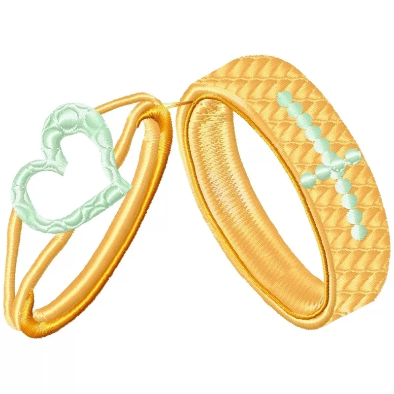 Couple Ring Embroidery Design Couple Ring Embroidery Design