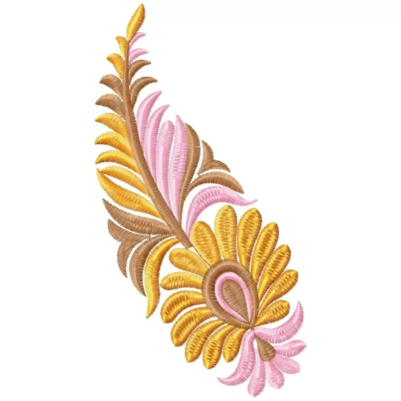 Creative Leaf Embroidery Design