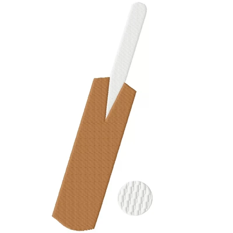 Cricket Bat and Ball Embroidery Design Cricket Bat and Ball Embroidery Design