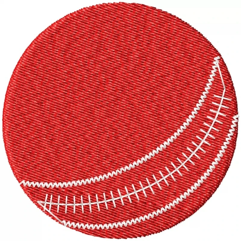 Cricket Red Ball Embroidery Design_EmbroideryShristi