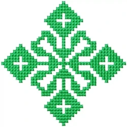 Cross Stitches Floral Embroidery Design