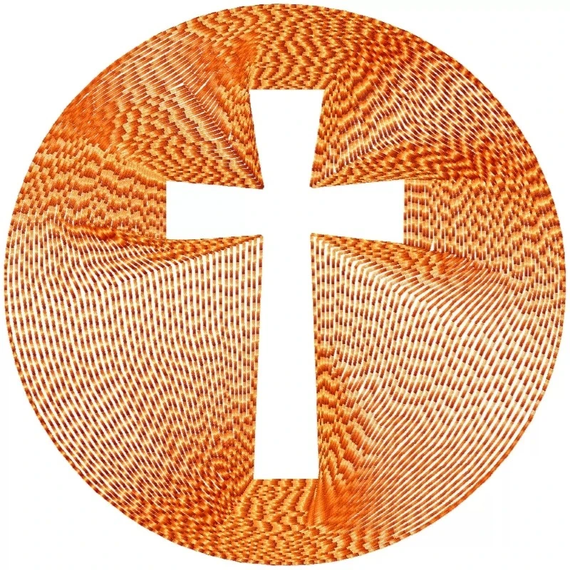 Cross Within Circle Embroidery Design Cross Within Circle Embroidery Design
