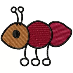 Cute Ant Embroidery Design