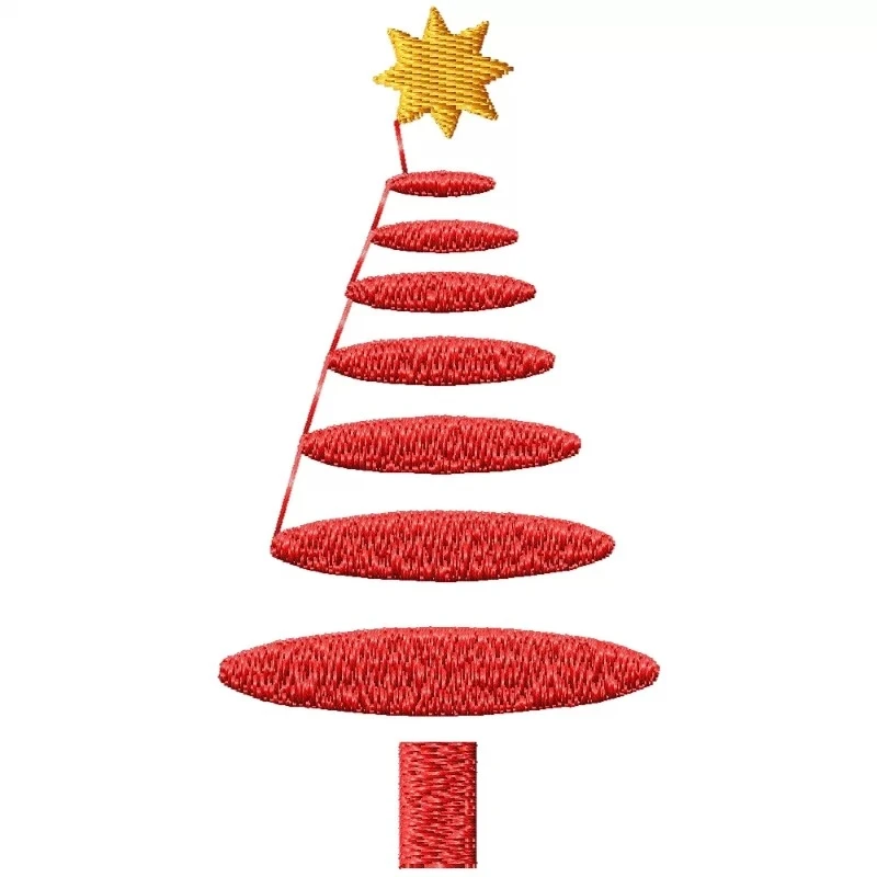 Cute Unique Christmas Tree Embroidery Design