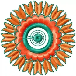 Decor Circle Floral Machine Embroidery Design
