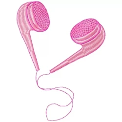 EarPhone Embroidery Design For Pouch