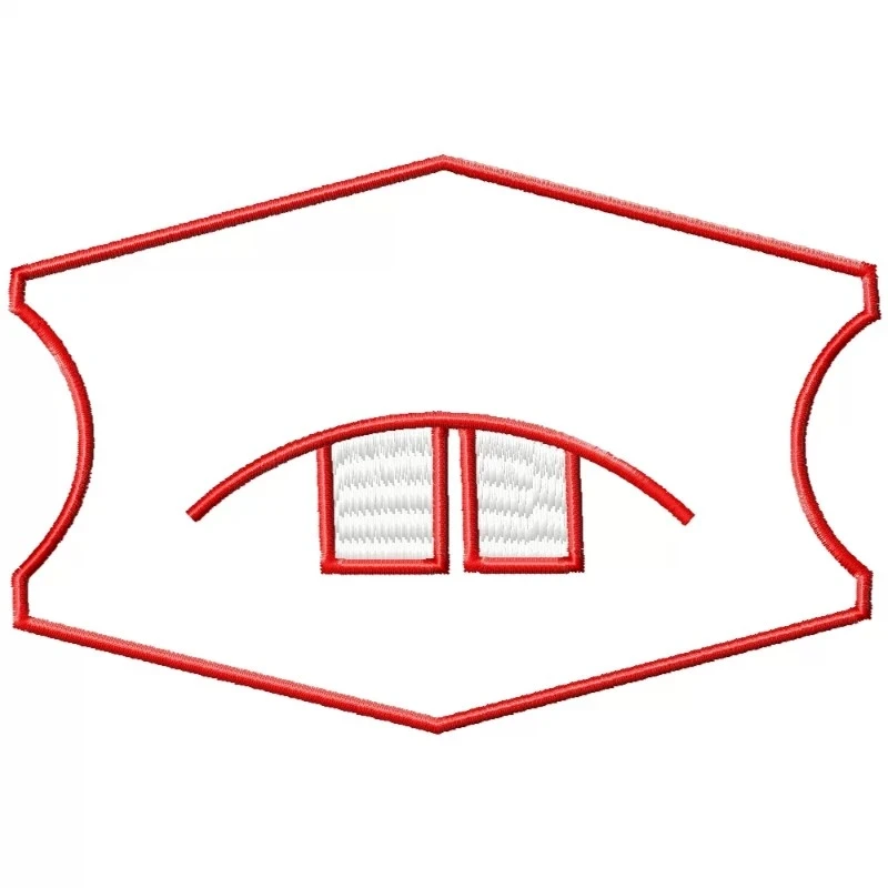 Face Mask With Teeth Outline Embroidery Design Face Mask With Teeth Outline Embroidery Design