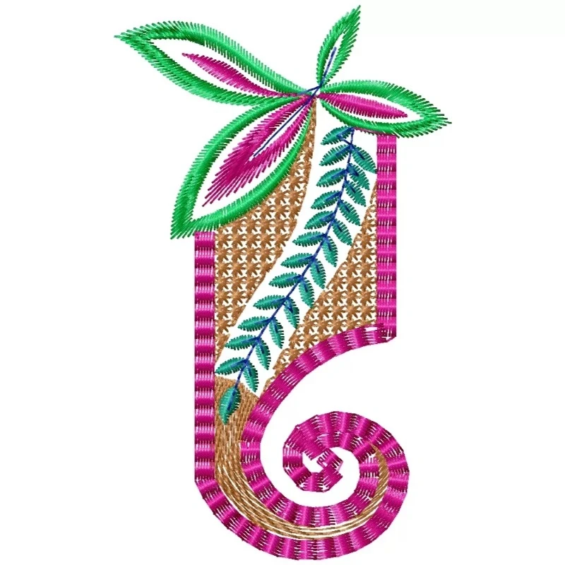 Fancy Ganeshan Floral Embroidery Design
