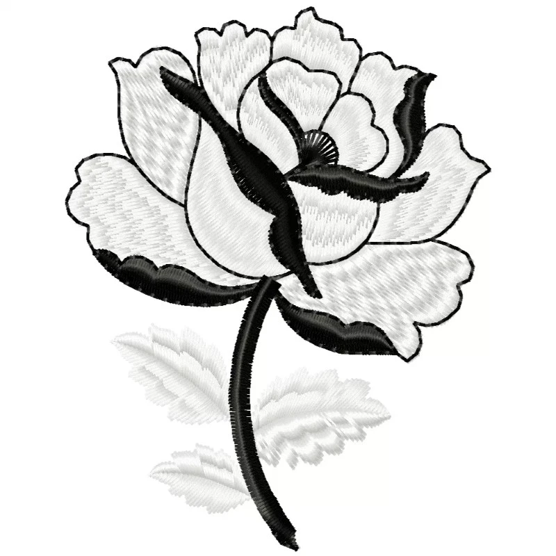 Filled Rose Embroidery Design Filled Rose Embroidery Design