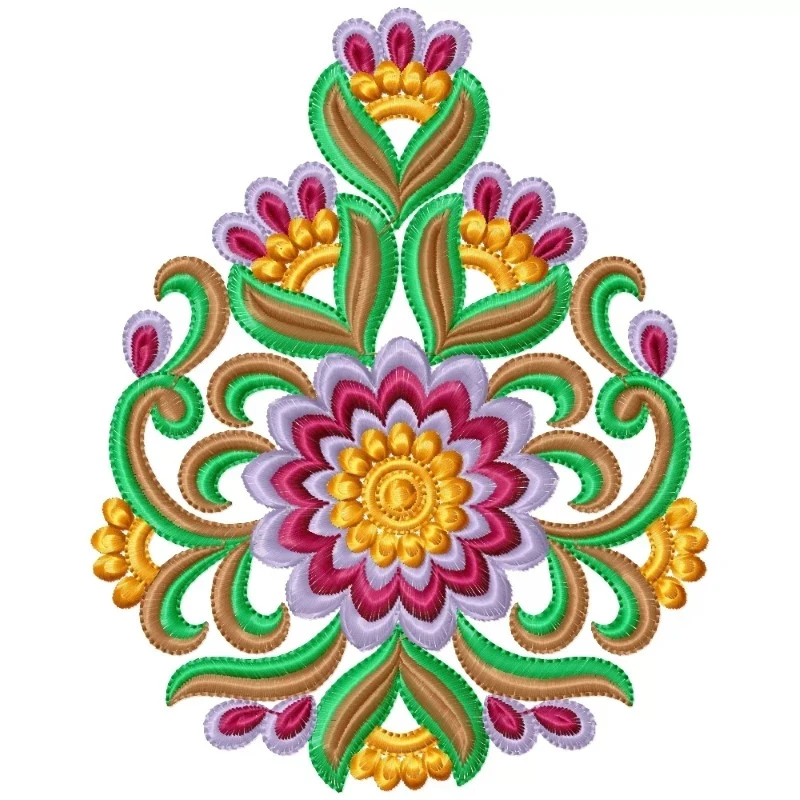 Floral Beautiful Butta Machine Embroidery Pattern Desing Floral Beautiful Butta Machine Embroidery Pattern Desing