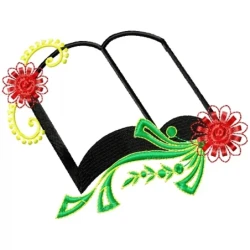 Floral Book Machine Embroidery Design