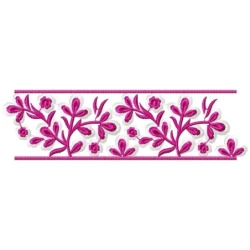 Floral Continous Border Embroidery Design