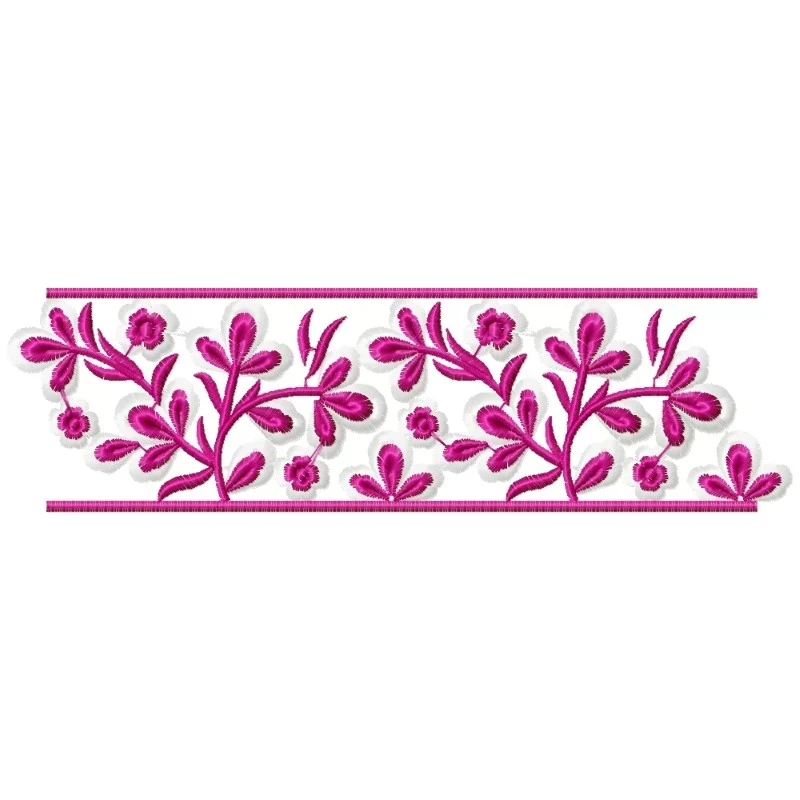 Floral Continous Border Embroidery Design Floral Continous Border Embroidery Design