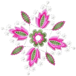 Floral Embroidery Design For Towel