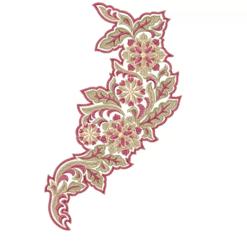 Floral Patch Embroidery Design