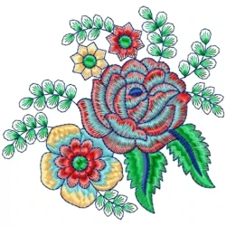 Floral Table Corner Embroidery Design