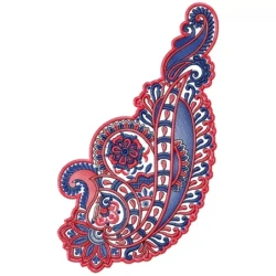 Flower Paisley Floral Patch Embroidery Design