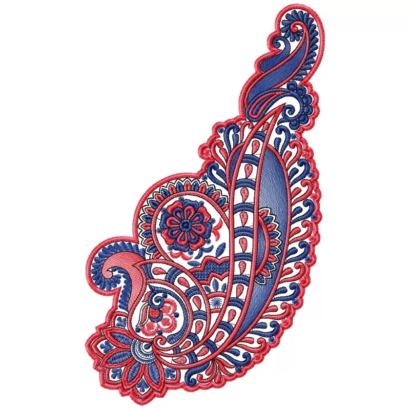 Flower Paisley Floral Patch Embroidery Design Flower Paisley Floral Patch Embroidery Design