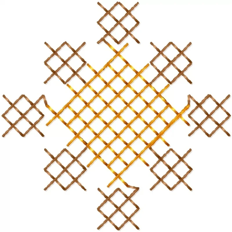 2x2 Cross Stitches Embroidery Design