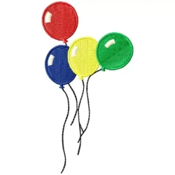 Flying Balloons Machine Embroidery Design