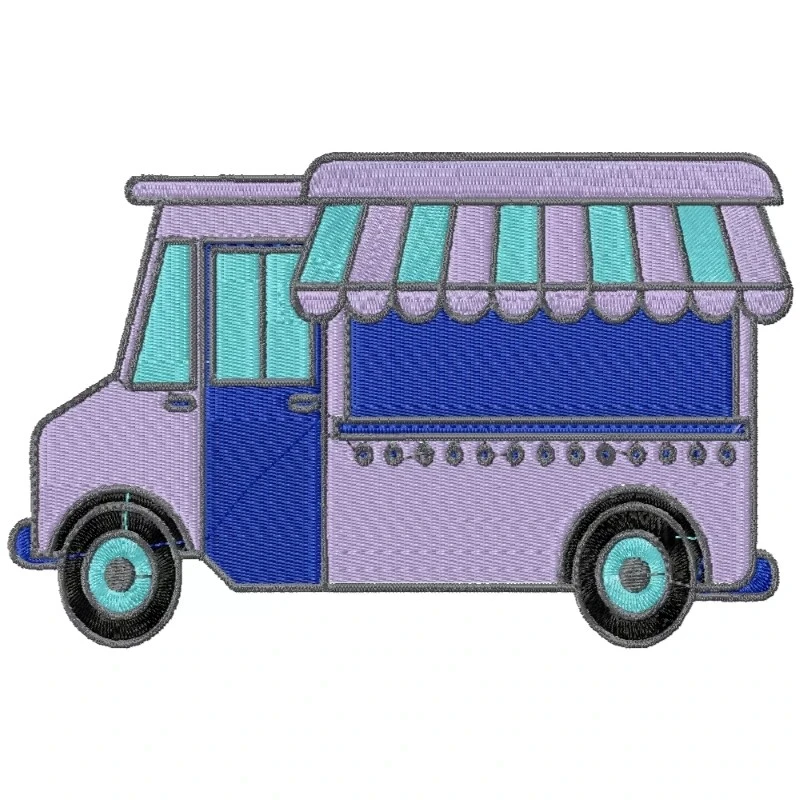 Food Truck Embroidery Design