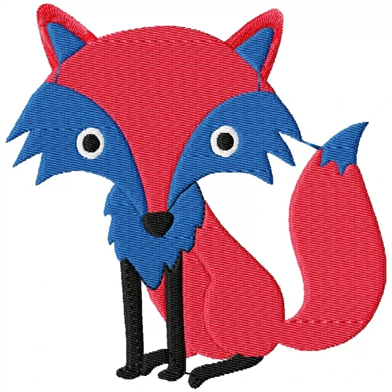 Fox Wolf Animal Embroidery Design