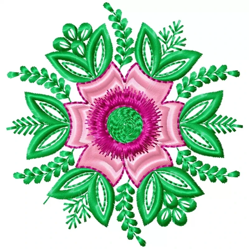 Free Floral Flower Embroidery Design