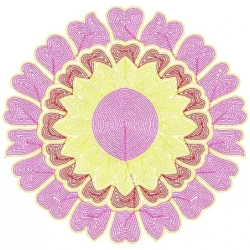 Free Large Lineart Floral Embroidery Design