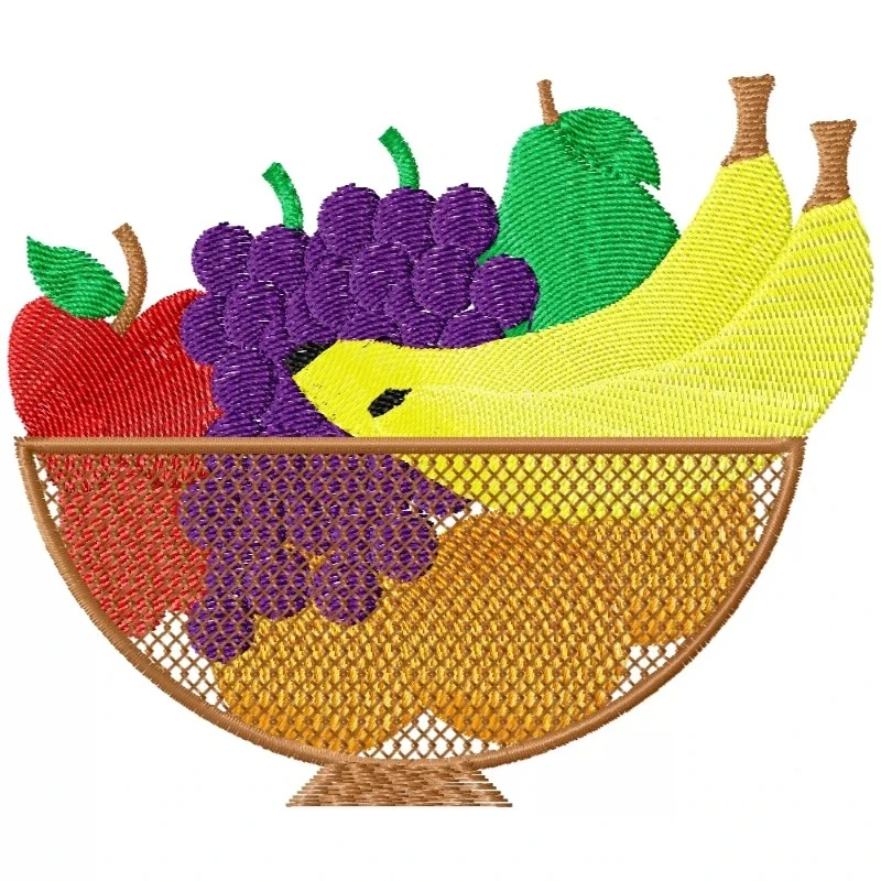 Fruit Basket Machine Embroidery Design Fruit Basket Machine Embroidery Design