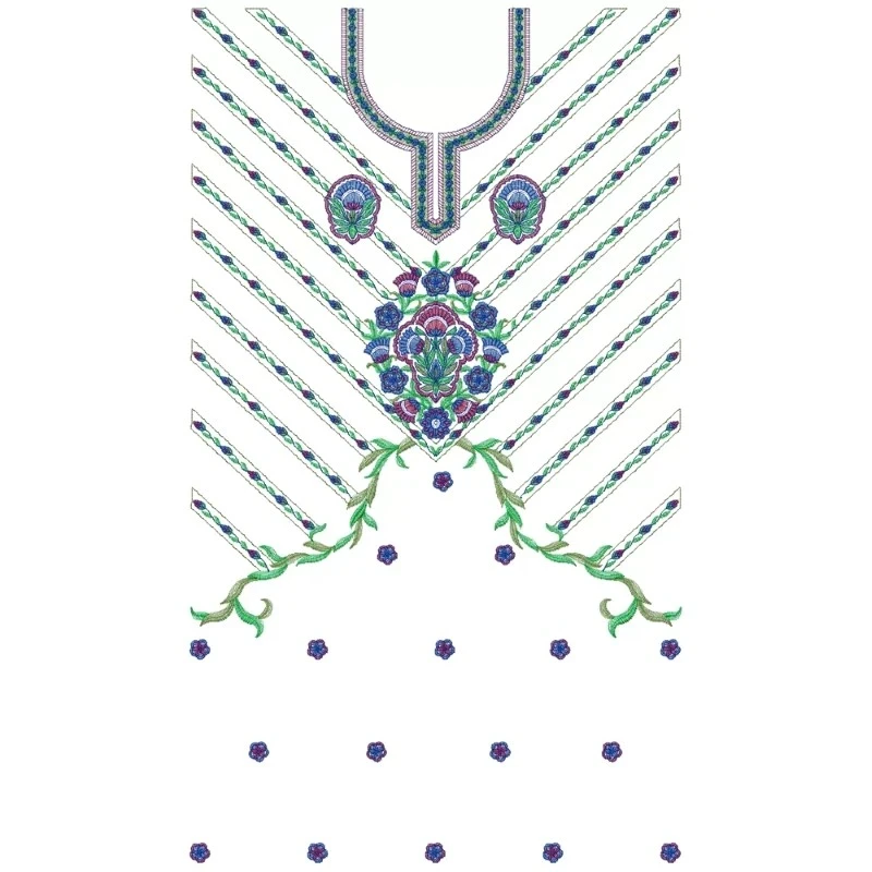 Full Embroidery Dress Design Pattern From India