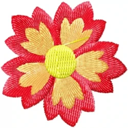 Funky Flower Indian Machine Embroidery Design