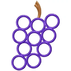 Grapes Outline Machine Embroidery Design