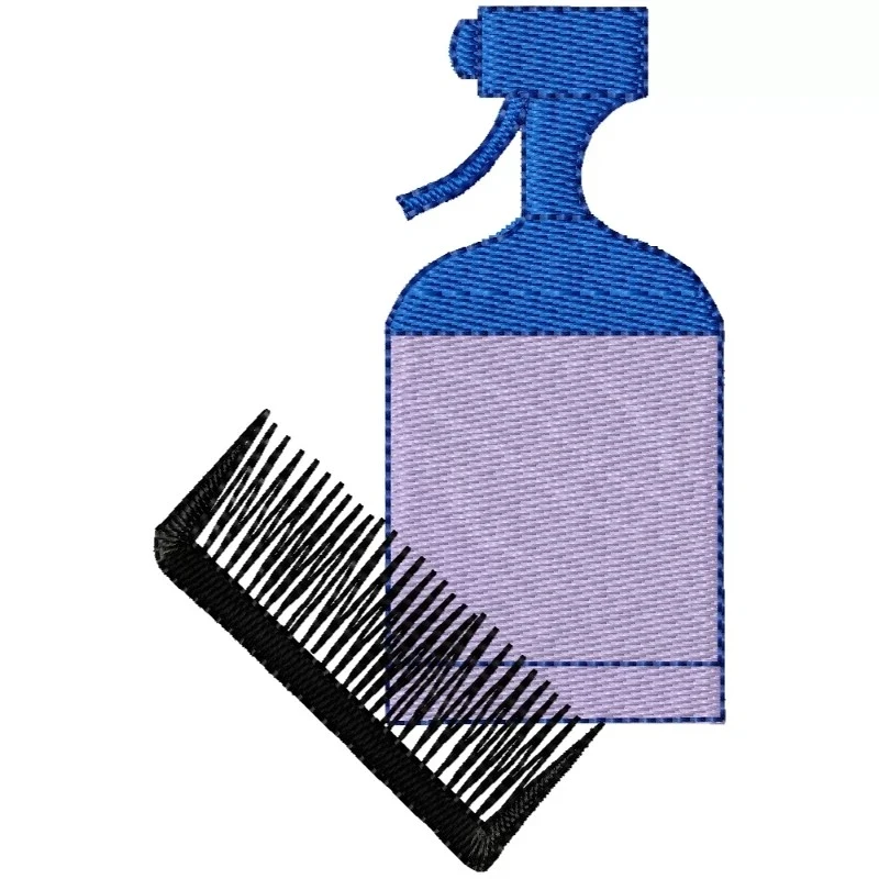 Hair Spray and Comb Beauty Care Design Hair Spray and Comb Beauty Care Design