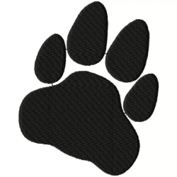 Halloween Cat Paw Embroidery Design