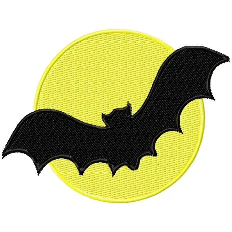 Halloween Moon and Bat Design