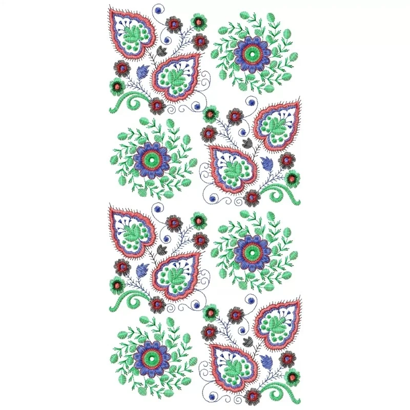 Heart Allover Floral Machine Embroidery Design Pattern Heart Allover Floral Machine Embroidery Design Pattern