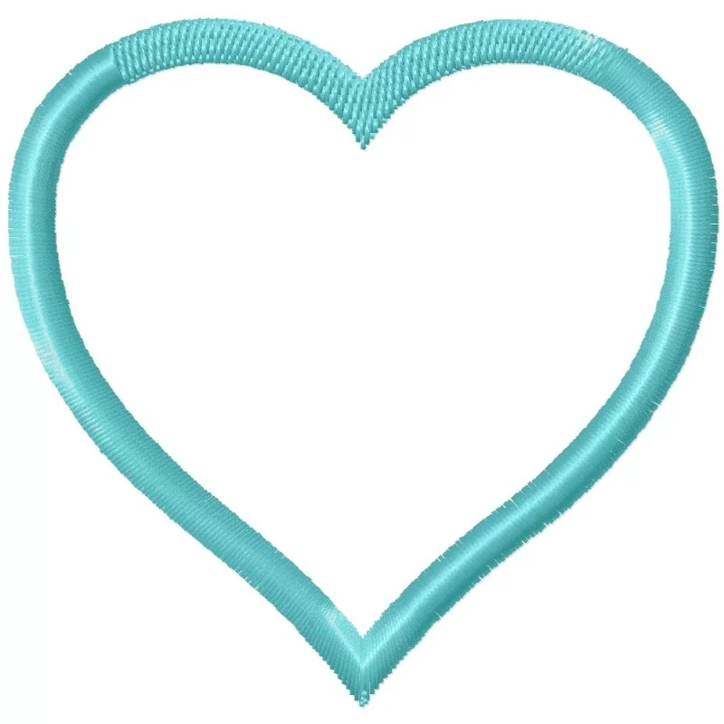 Heart Love  Outline Embroidery Design