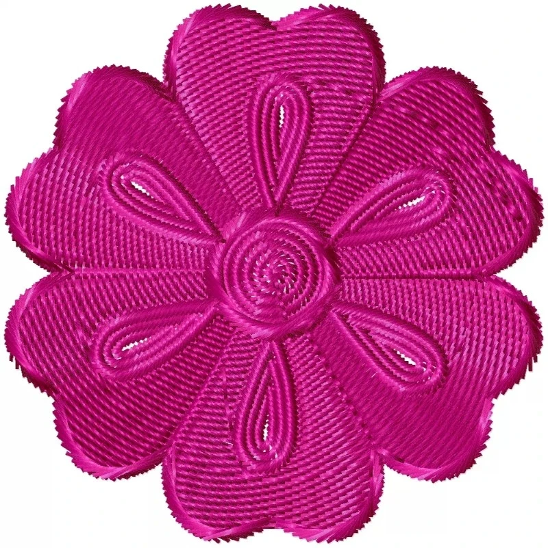 Heart Shaped Flower Embroidery Design Heart Shaped Flower Embroidery Design