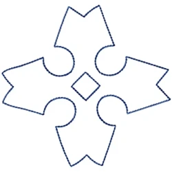 Heraldic Cross Embroidery Design
