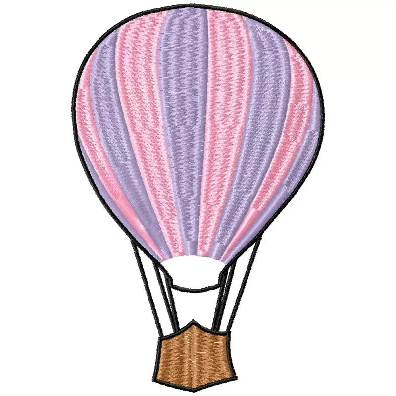 Hot Air Balloon Embroidery Design