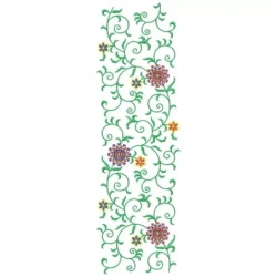 Indian Allover Floral Embroidery Design
