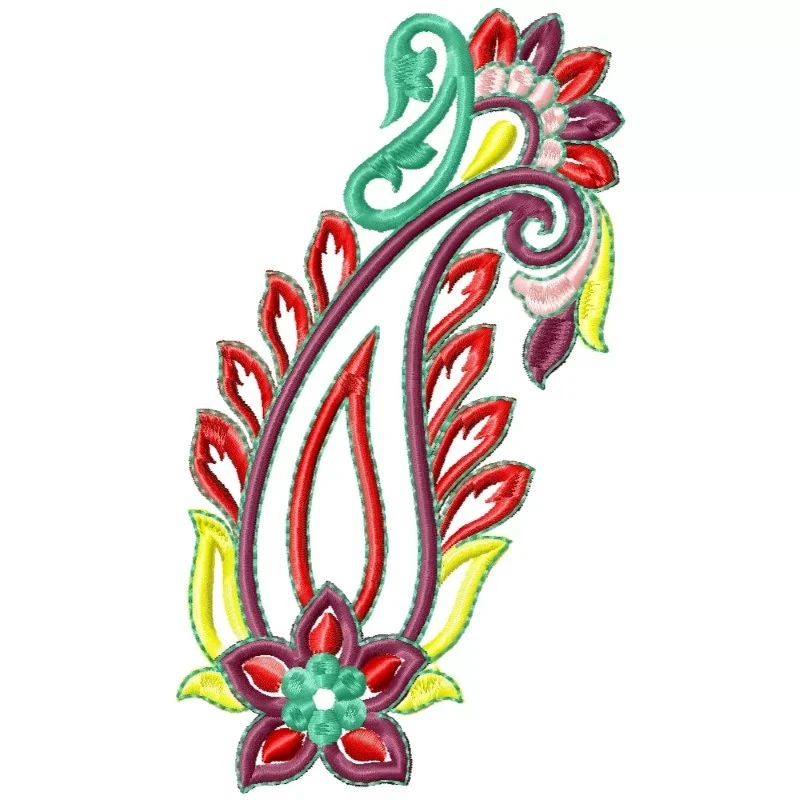 Indian Decor Paisley Embroidery Pattern Design Indian Decor Paisley Embroidery Pattern Design
