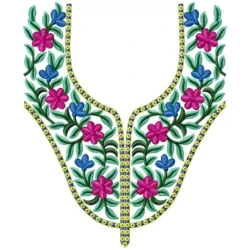 Indian Dress Neckline Machine Embroidery Design
