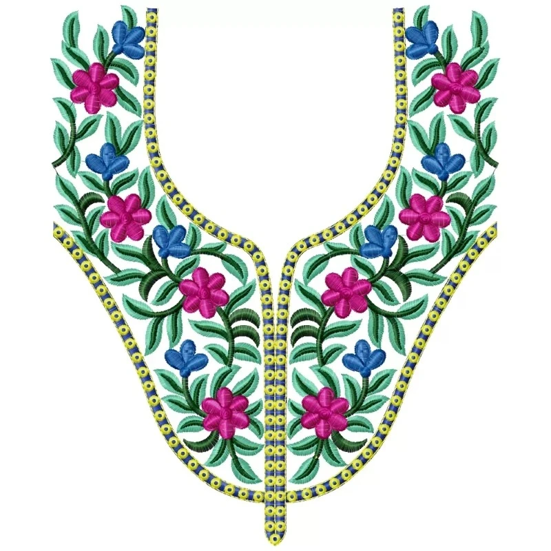 Indian Dress Neckline Machine Embroidery Design Indian Dress Neckline Machine Embroidery Design