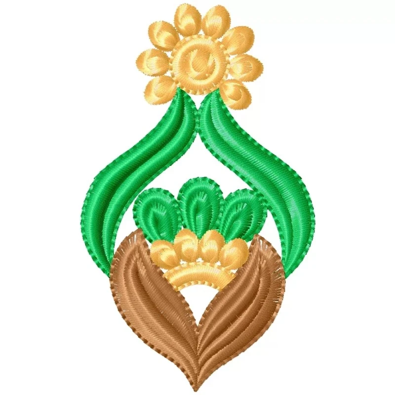 Indian Floral Butta Embroidery Design Pattern Indian Floral Butta Embroidery Design Pattern