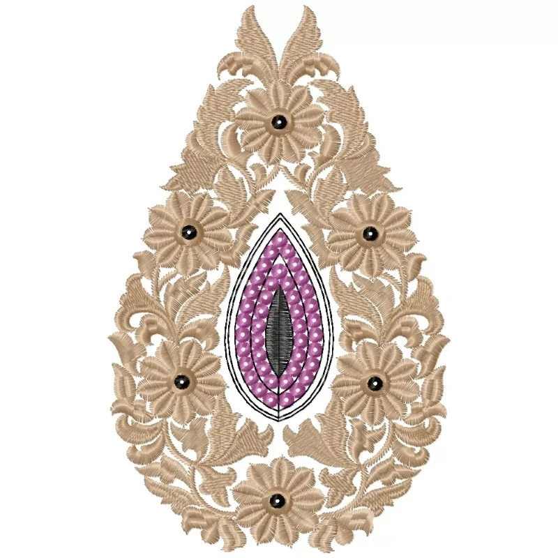 Indian Floral Butta For Embroidery Design