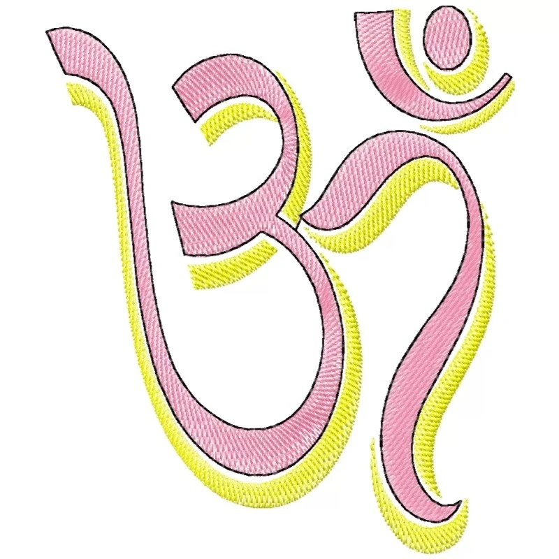 Indian Hindu OM Shiva Embroidery Design
