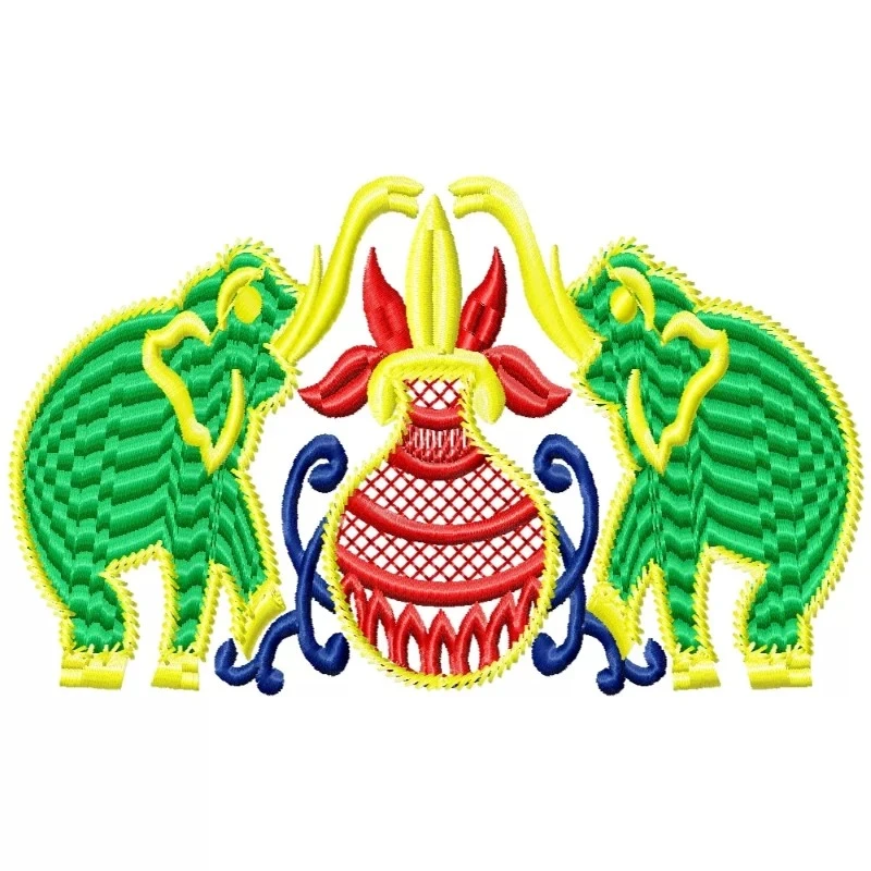 Indian Marriage Elephant Embroidery Design Indian Marriage Elephant Embroidery Design