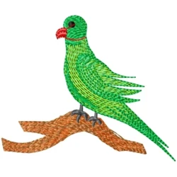 Indian Parrot Machine Embroidery Design